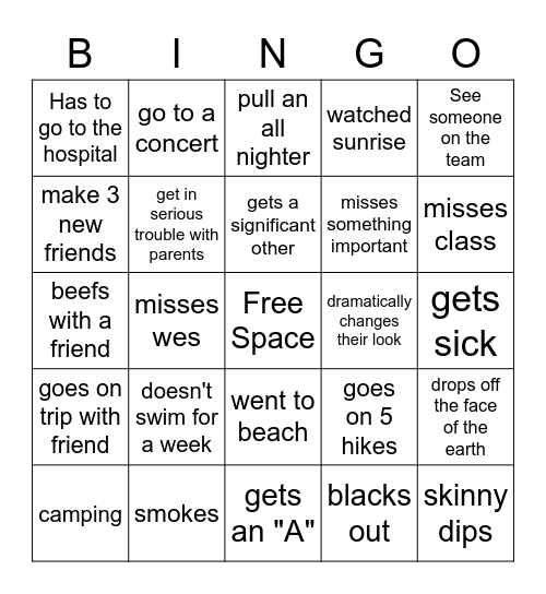 BINGO! Bingo Card