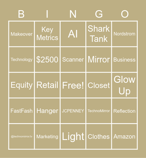 TechnoMirror Bingo Card