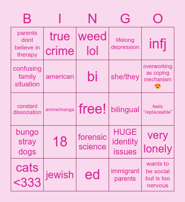 lolabunbun6969s bingo!! Bingo Card