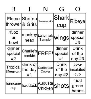 LATITUDES Bingo Card