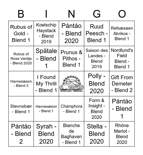 BAGHAVEN BEER BINGO Card