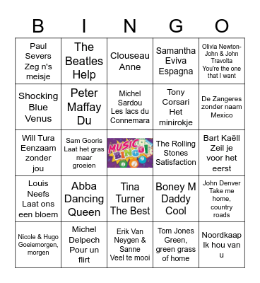 Wij halen alles uit onze platenkast! Bingo Card