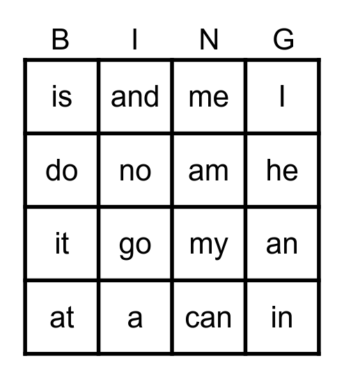 Destinee, Emmit, Brooklyn Bingo Card