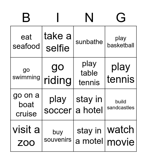 Bingo Card
