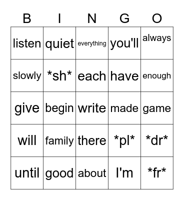 Bingo Card