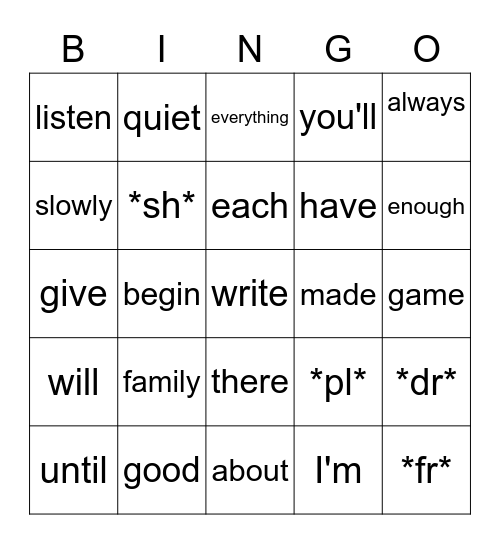 Bingo Card