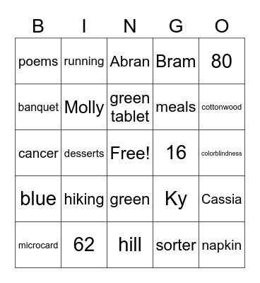 Matched Bingo Card
