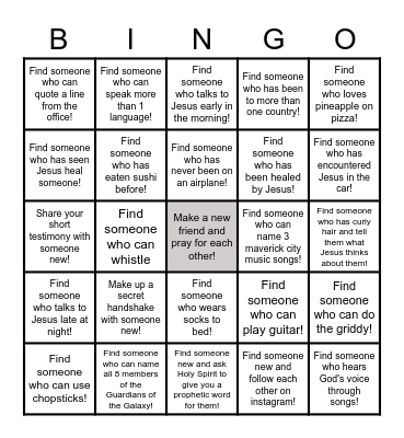 COLOR WAR BINGO Card