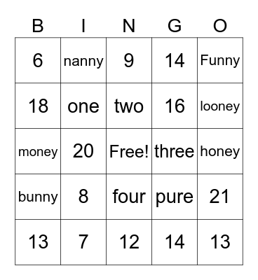 WIN Bingo Card