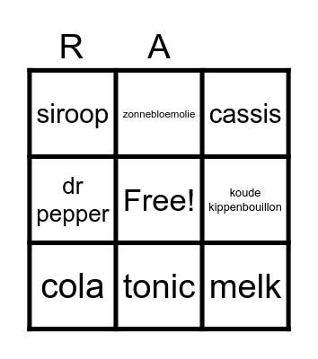 Drankjes-Ronde Bingo Card