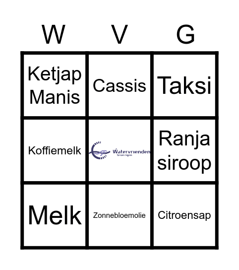 Shotjes Ronde Bingo Card