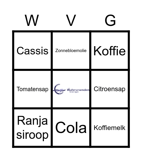 Shotjes Ronde Bingo Card