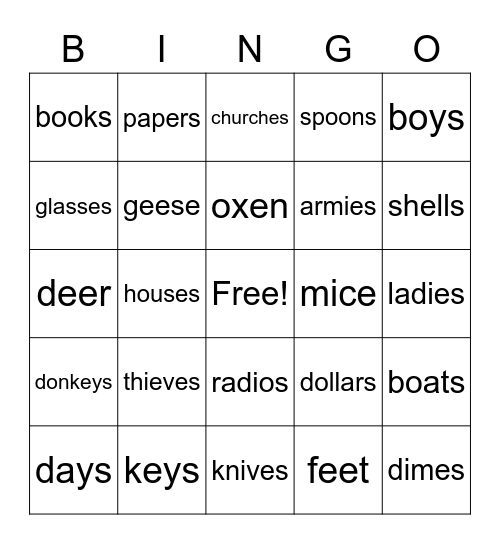 plural-noun-bingo-card