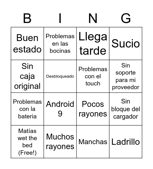 Pixel Bingo Card