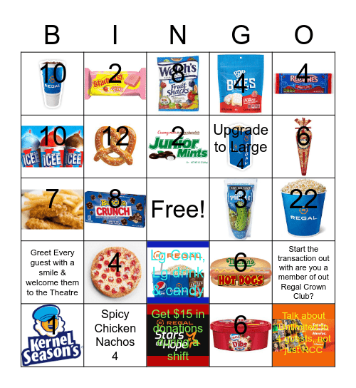 Concession BINGO Card