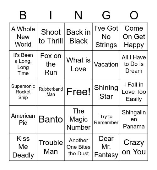 MARVELous Bingo Card