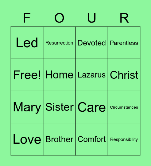 Martha Represents Bingo Card