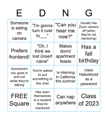 Edlyft Bingo Card
