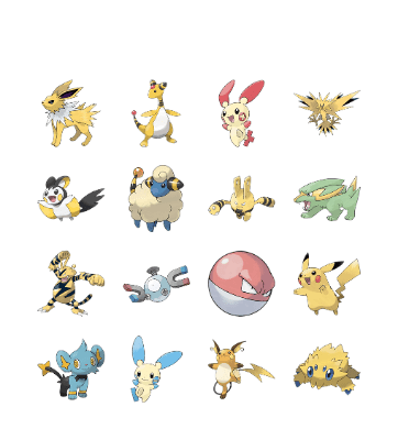 Pokemon - Electric Type Bingo Card