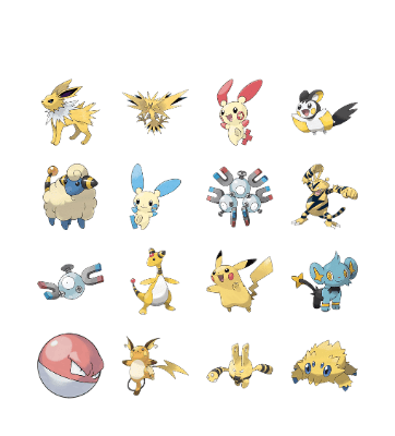 Pokemon - Electric Type Bingo Card