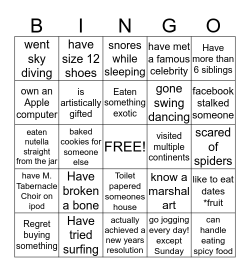 Rainbow Know Ya Bingo Card