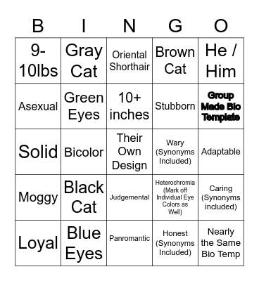 :l Bingo Card
