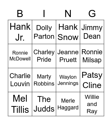 Boogie Down Bingo Card