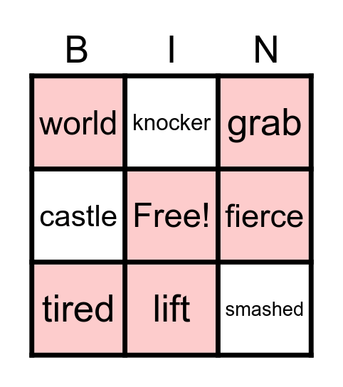 The Paper Bag Princess Bingo Card