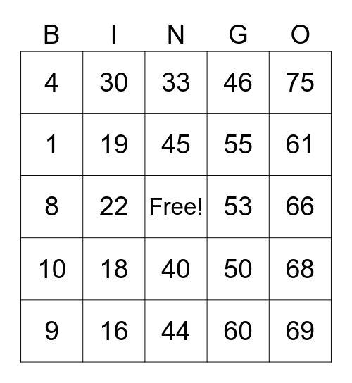 Elizabeth Atienza Bingo Card