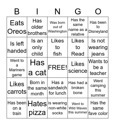 Super Leaders Team 13 Bingo Card