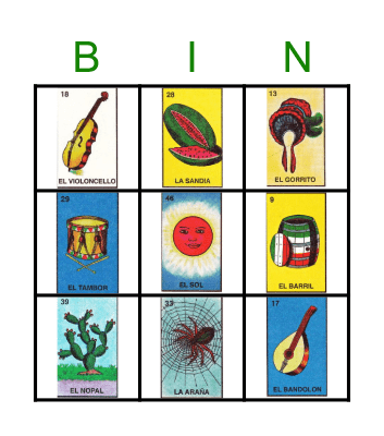 DIY Loteria Bingo Card