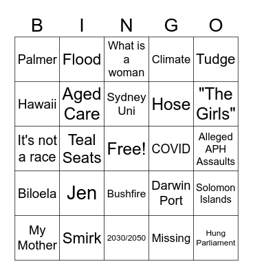 #LeadersDebate Bingo Card