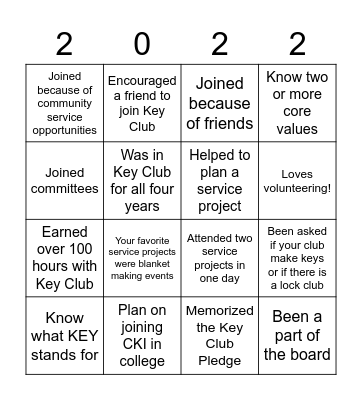 Senior Sendoff Bingo!! Bingo Card