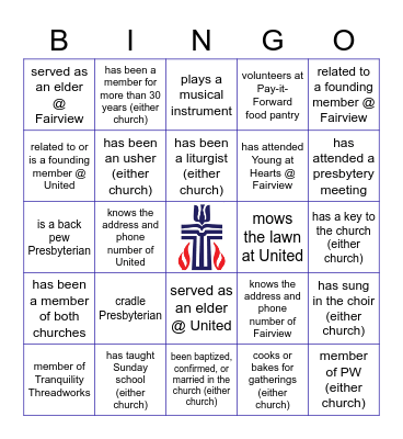 Getting to Know You Bingo Card