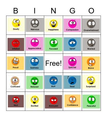 A Little Spot of Feelings BINGO Card