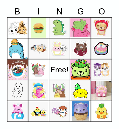 Squishy Bingo Card