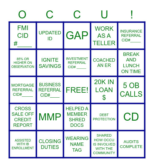 EA ENRICHING BINGO Card