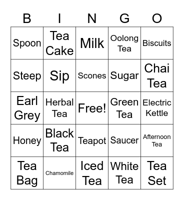 Tea Time! Bingo Card