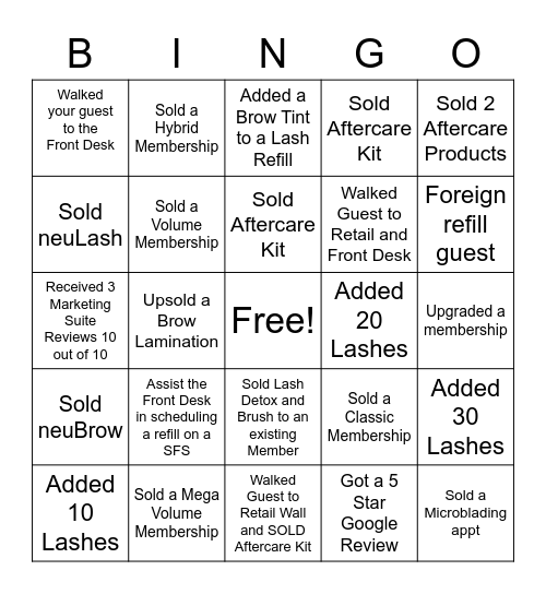 Stylist - Bingo Card