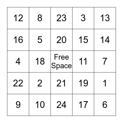 Bingo Card