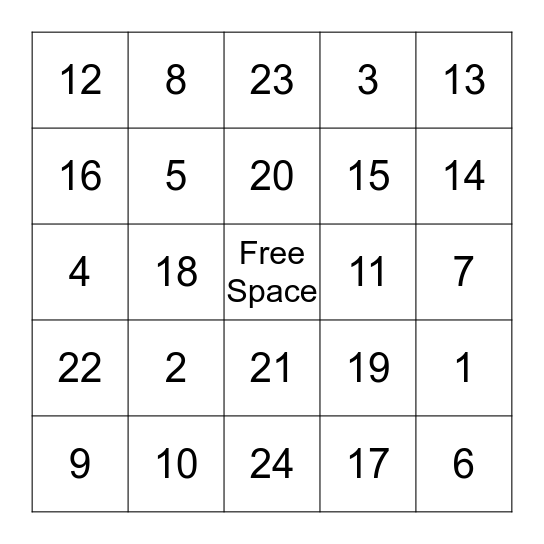 Bingo Card