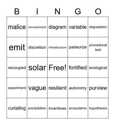 Quiz 4.09 Review Bingo Card
