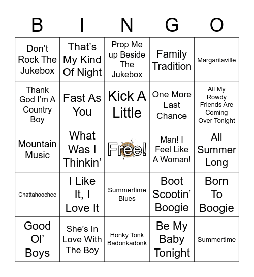 COUNTRY PARTY Bingo Card