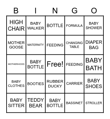 KIANNA BABY Bingo Card