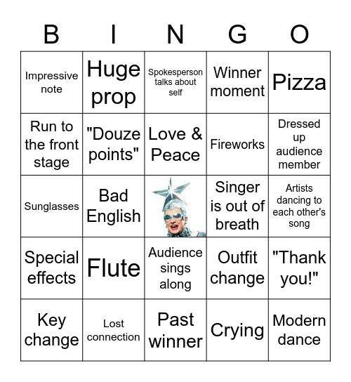 Eurovision Song Contest 2022 Bingo Card