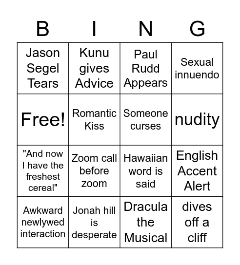 BING Bingo Card