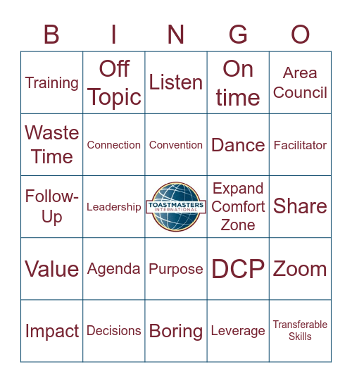 Effective Area Council Meetings Bingo Card