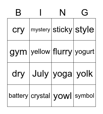 Bingo Card