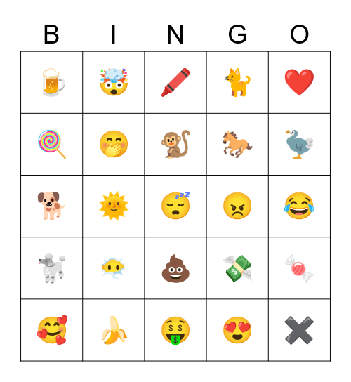 Fun bingo Card