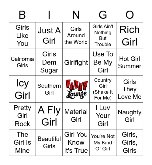 Girls of the World Bingo Card